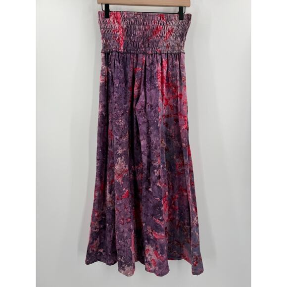Unbranded Palazzo Pants One Size Tie Dye Made in Italy Cotton Smocked Wide Leg - Picture 10 of 10